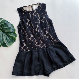 3.1 PHILIP LIM | LACE PATTERN CREW NECK ROMPER 2